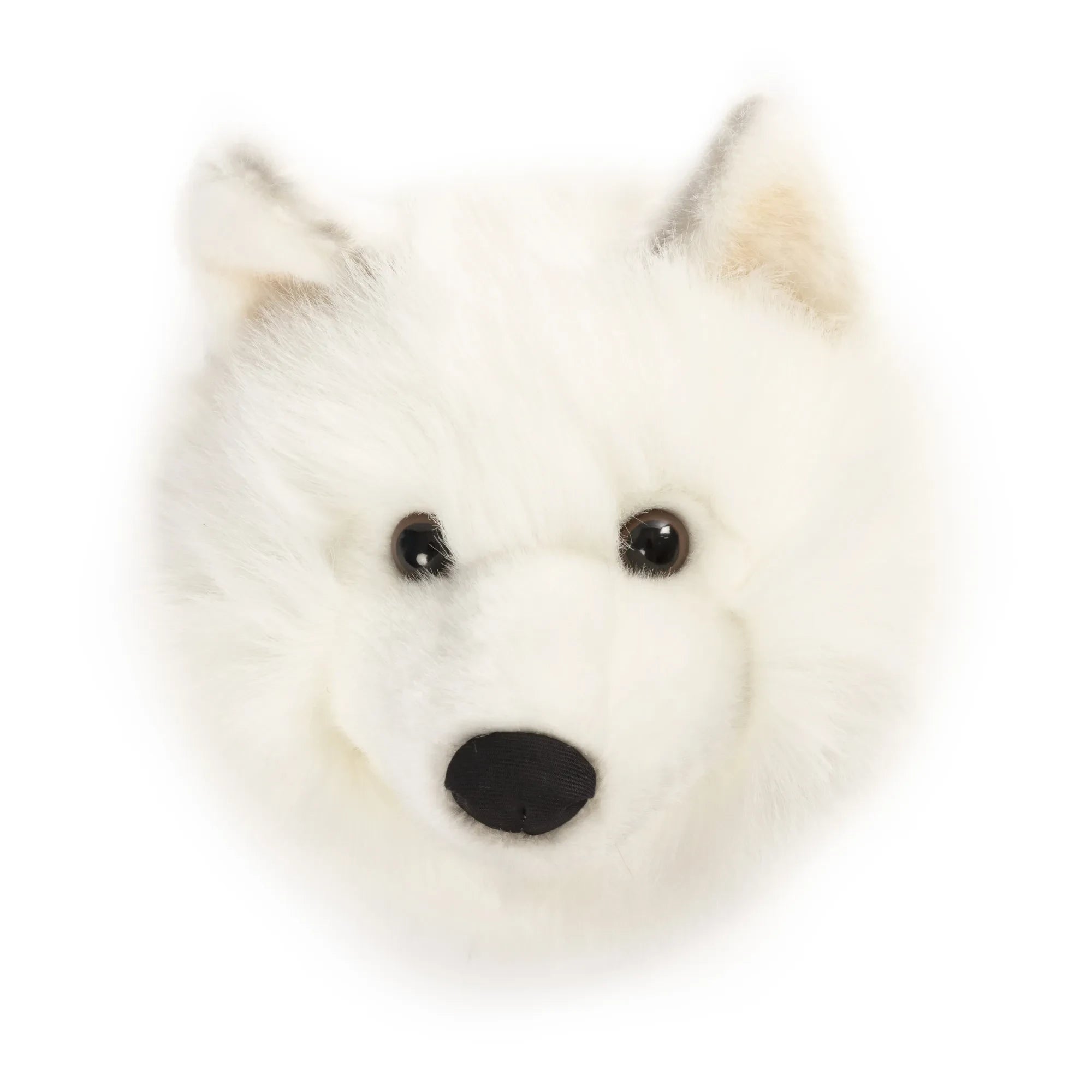 Wild & Soft – Wandhalterung: Weißer Wolfskopf