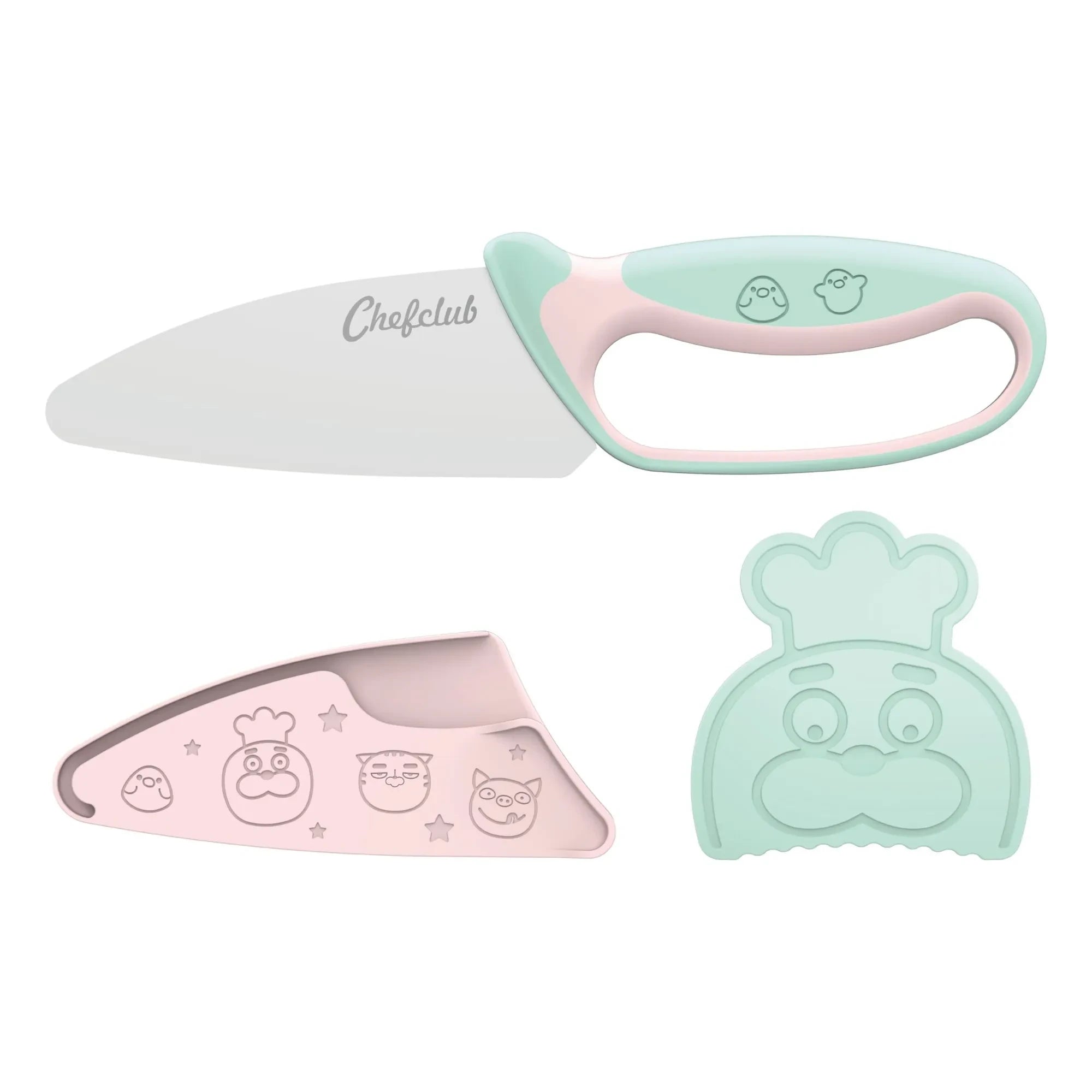 Chefclub - Messer mit Fingerschutz | Blassrosa
