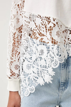AllSaints Kadın Pamuk Elastan Bluz MALORIE LS TOP