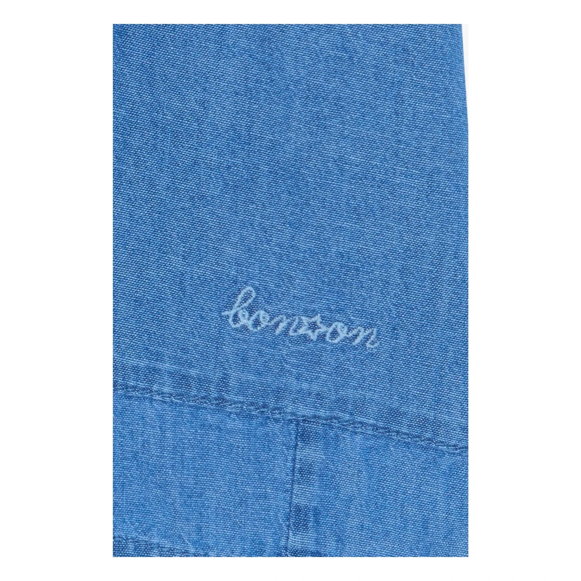 Bonton - Clovis Chambray Shorts mit Ziernahttaschen | Denim Blau