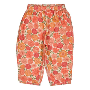 Loir - Nini Hose Bio-Baumwolle Blumen | Koralle