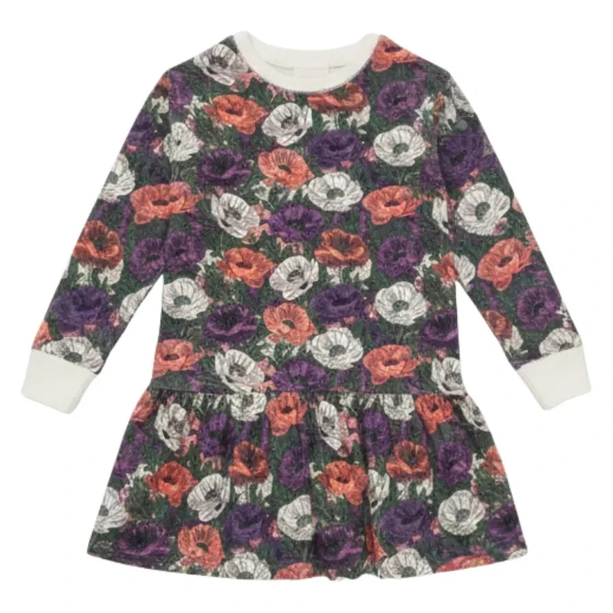Studio Bohème - Chicas Blumenmuster-Kleid, Bio-Baumwolle | Lila