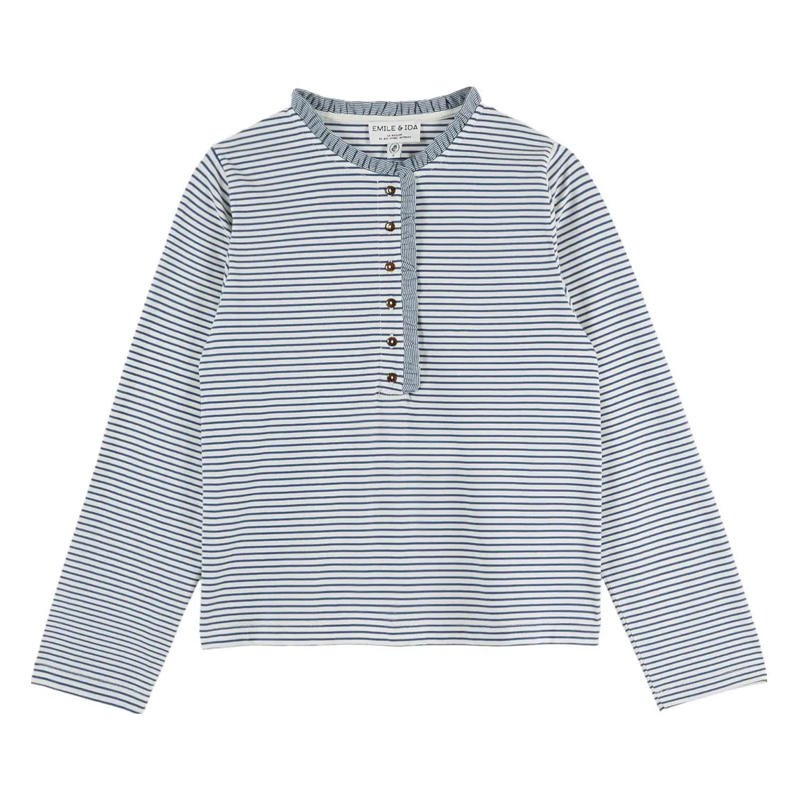 Emile et Ida - Evania Gestreiftes T-Shirt | Blau