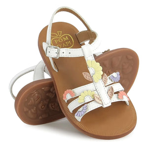 Pom d'Api - Plagette Multi Daisy Sandalen | Weiß