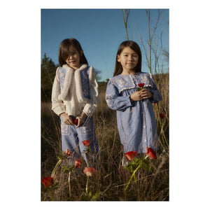 Louise Misha - Hyacinte Organic Baumwolle Kleid | Blau