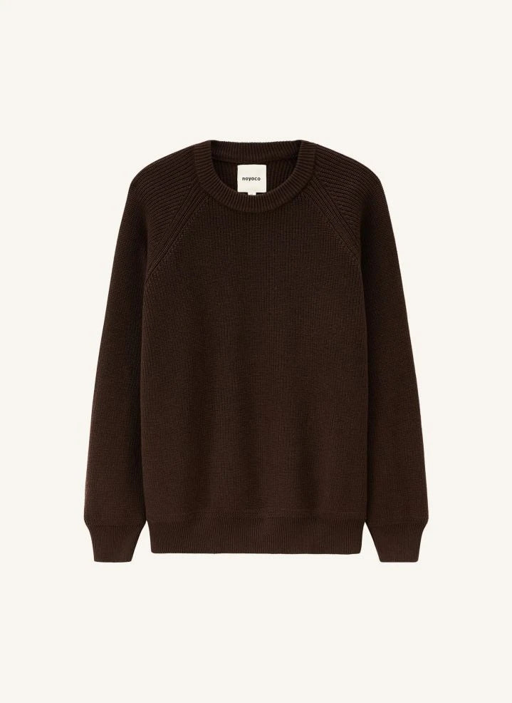 Noyoco - Oslo Pullover aus Merinowolle und Bio-Baumwolle | Braun