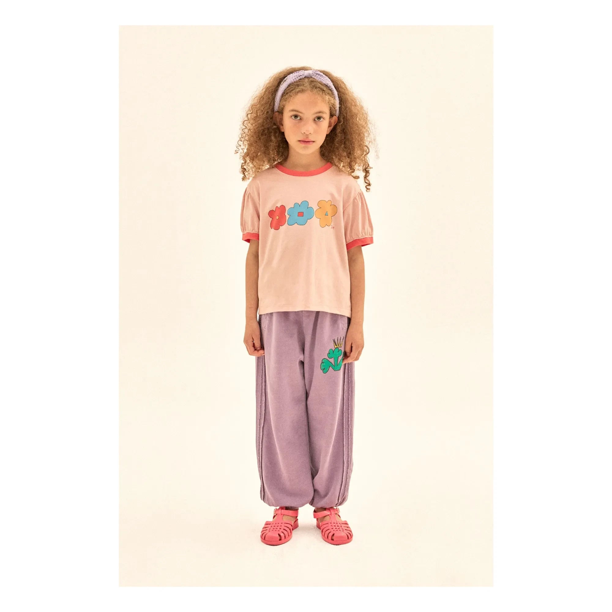 Jelly Mallow - Blumen T-Shirt | Puderrosa