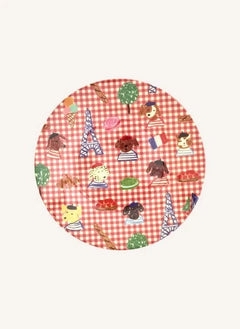 Rice - Paris Melamin Teller | Rot