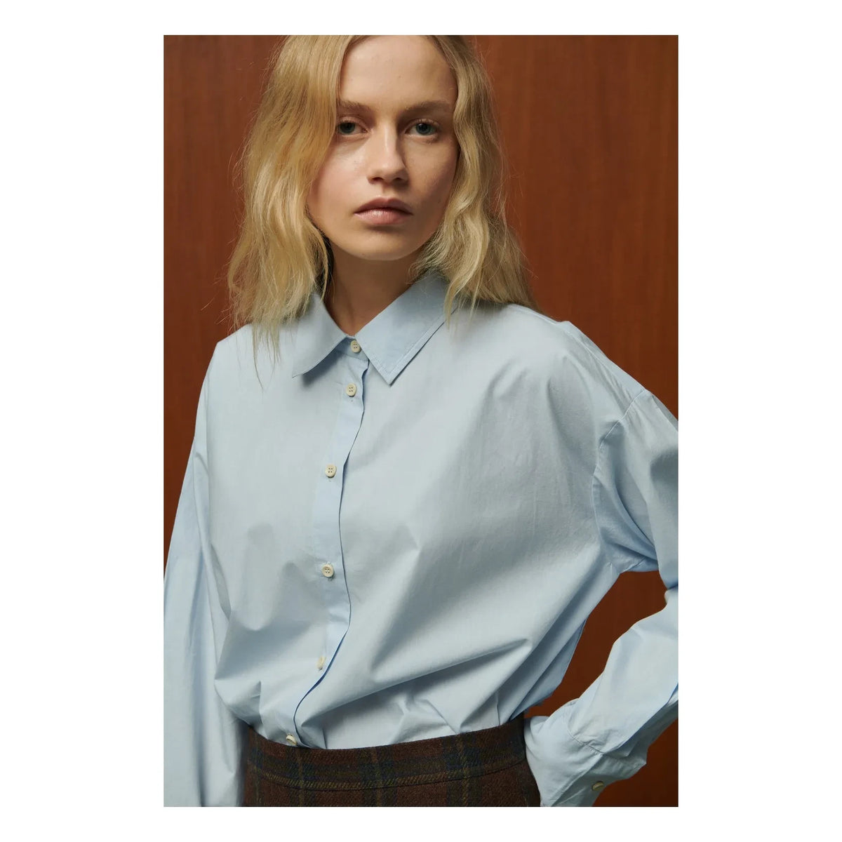 BELLEPIECE - Ava Baumwollhemd | Hellblau