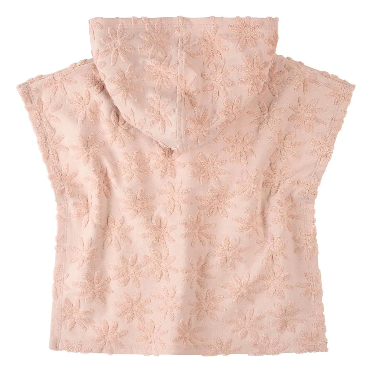 Petit Lem - Bio-Baumwoll-Strandponcho mit Blumenmuster | Rosa