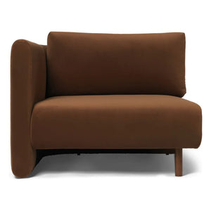 Ferm Living - Dase Samt-Sofa Linkes Modul | Braun