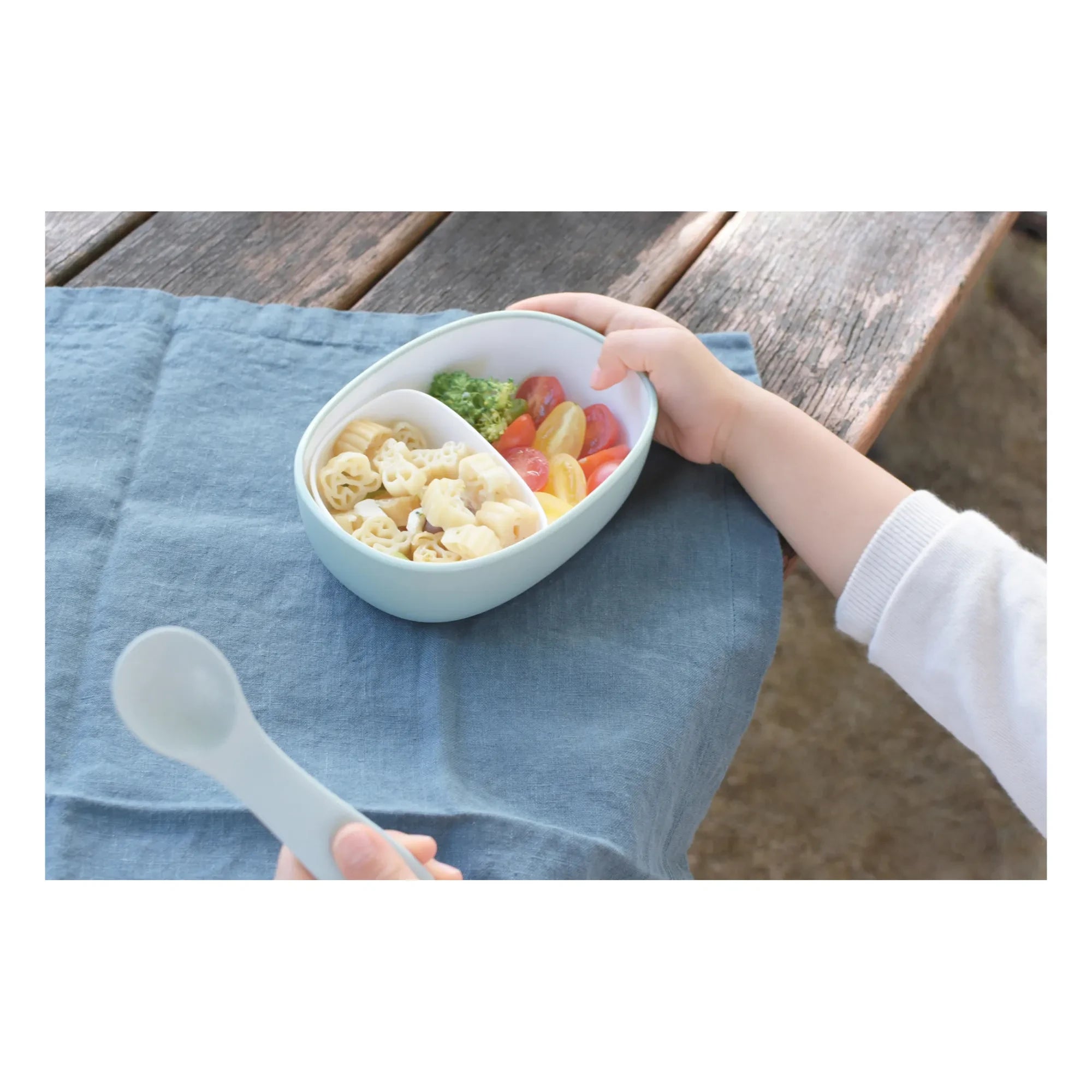 Kinto - Bonbo Unterteilte Lunchbox | Grau Blau