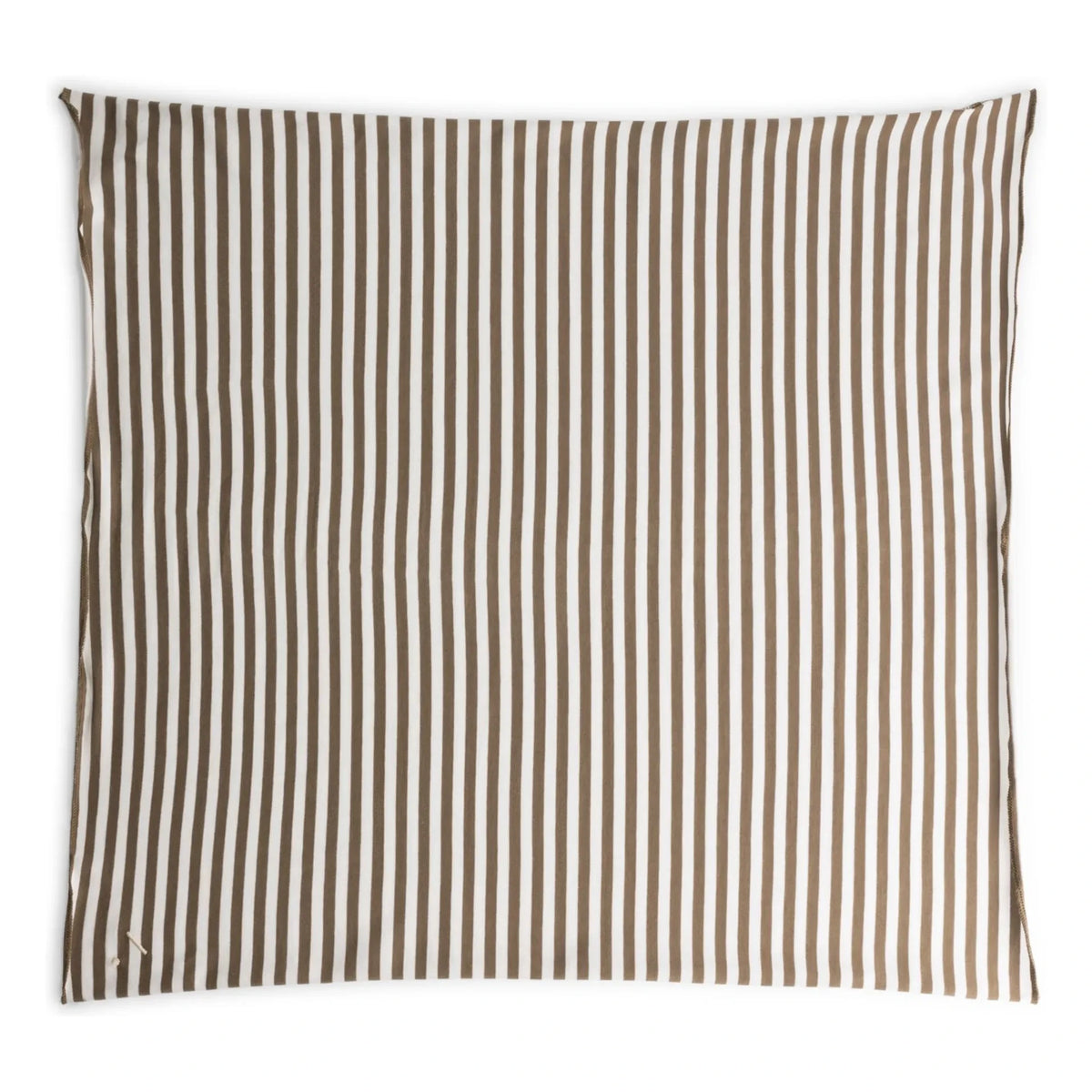 Gray Label - Gestreifter Schal aus Bio-Baumwolle | Khaki-Braun