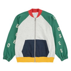 Bobo Choses - Sweatshirt aus Bio-Baumwolle mit Farbblock-Design | Grau meliert