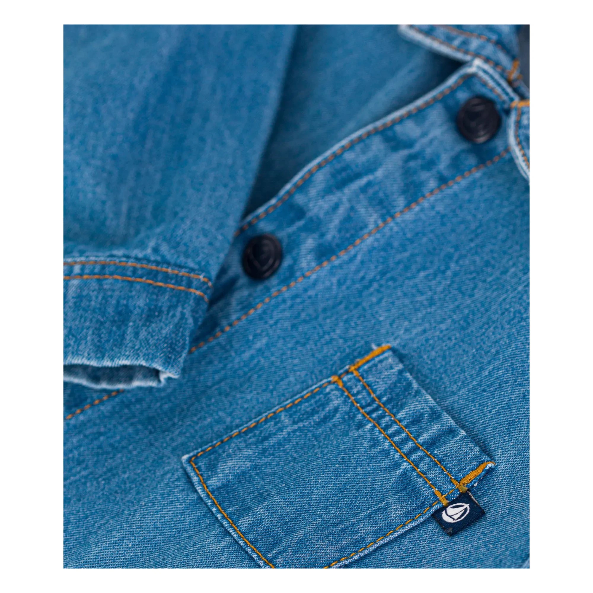Petit Bateau - Matin Denim Strampler | Jeansblau