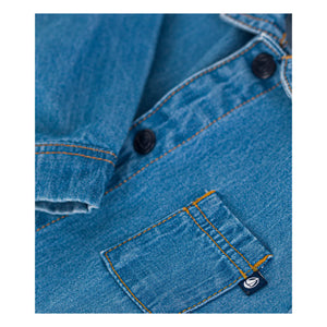 Petit Bateau - Matin Denim Strampler | Jeansblau