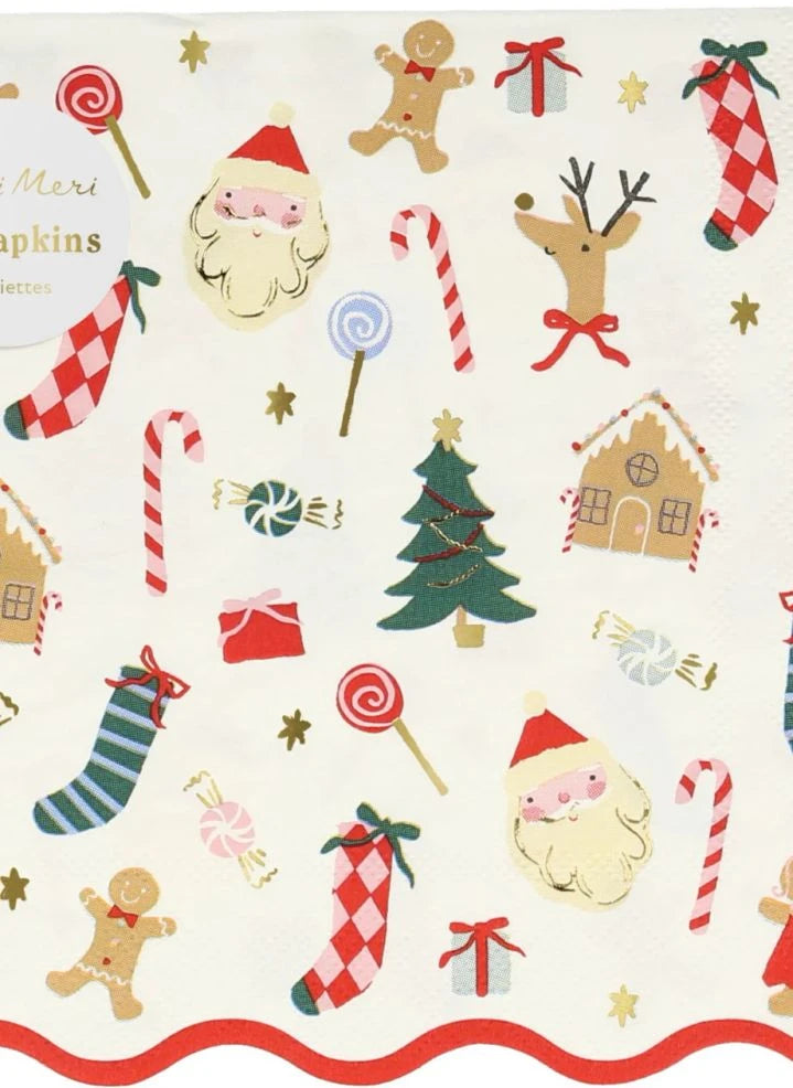Meri Meri - Joli Noël große Servietten - 16er Set