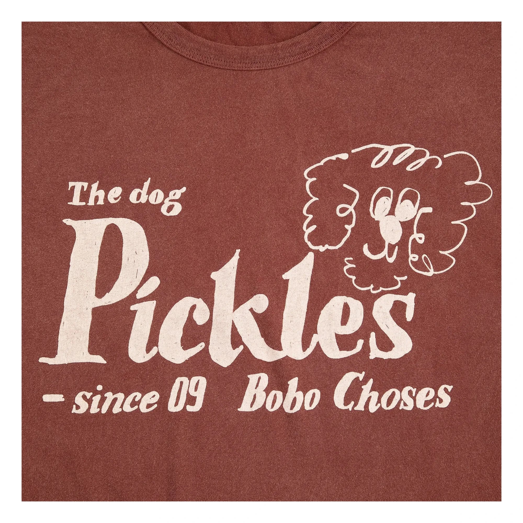 Bobo Choses - The Dog Pickles Bio-Baumwoll-T-Shirt | Braun