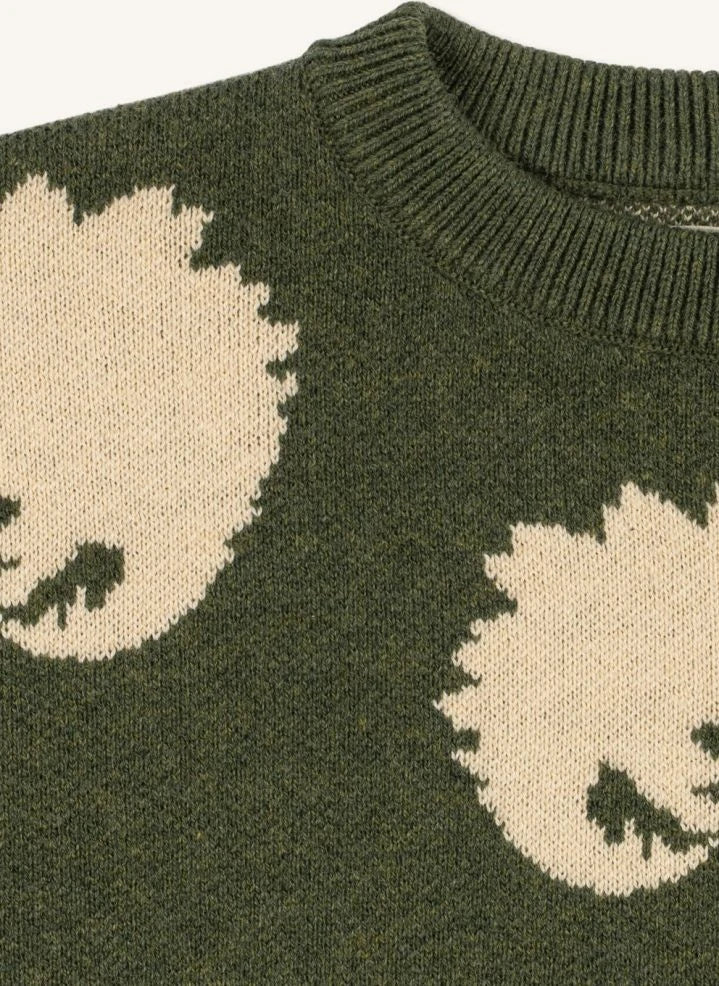Konges Sløjd - Lapis Dinosaurier Wollpullover | Grün