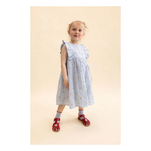 Flöss - Millie Gingham-Kleid | Hellblau