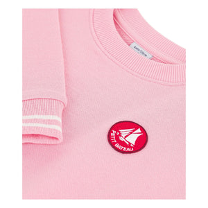 Petit Bateau - Organik pamuk logo sweatshirt | Pembe