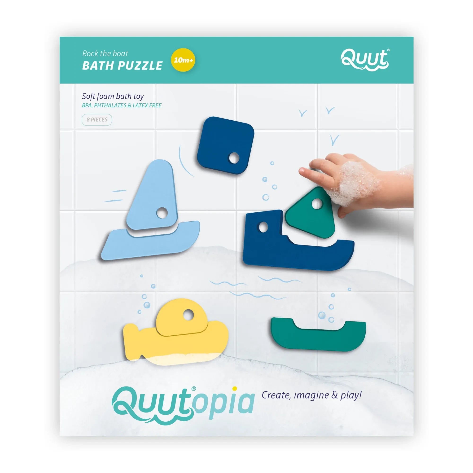 Quut - Badepuzzle Segelboote | Blau