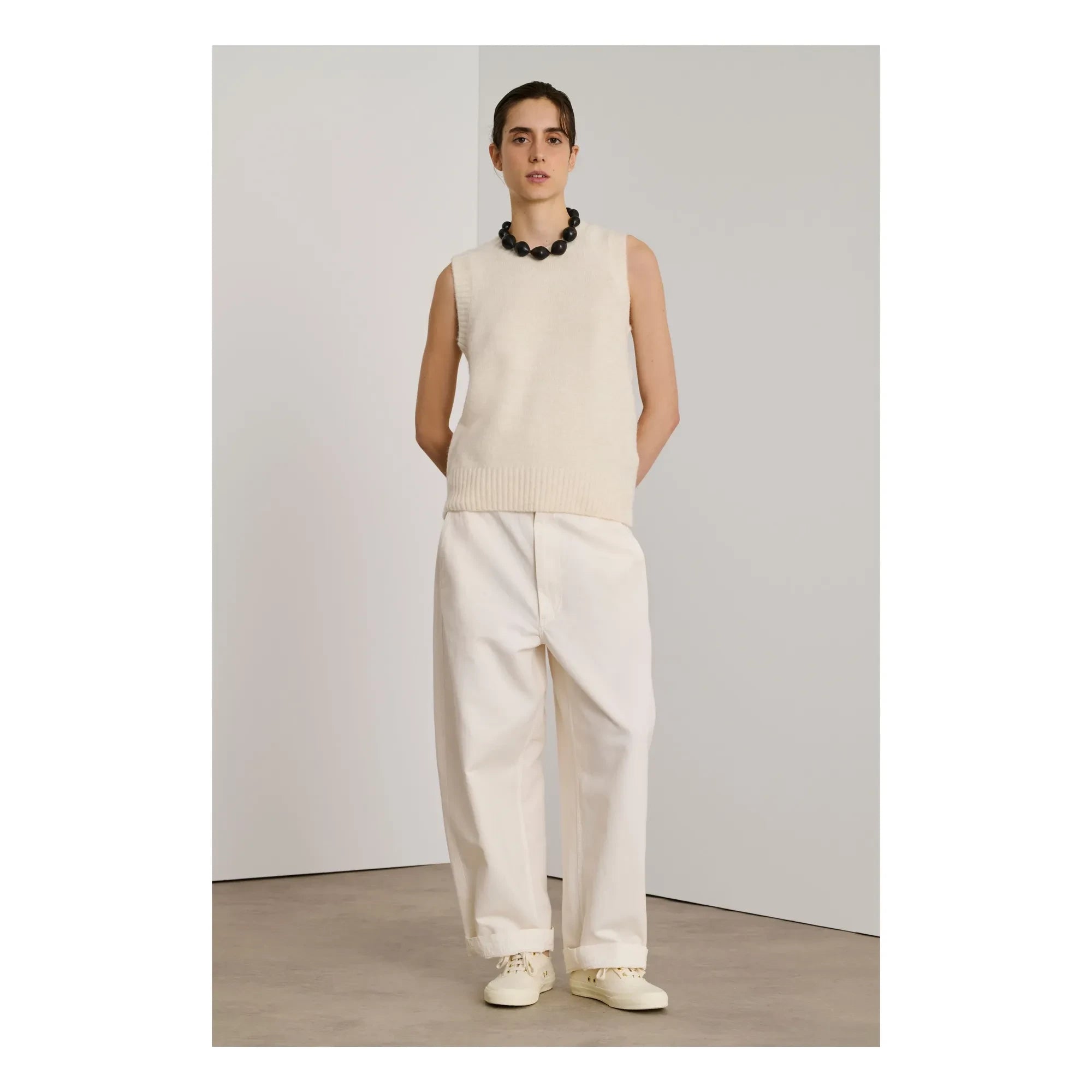 Soeur - Namaste Ärmelloser Pullover | Ecru