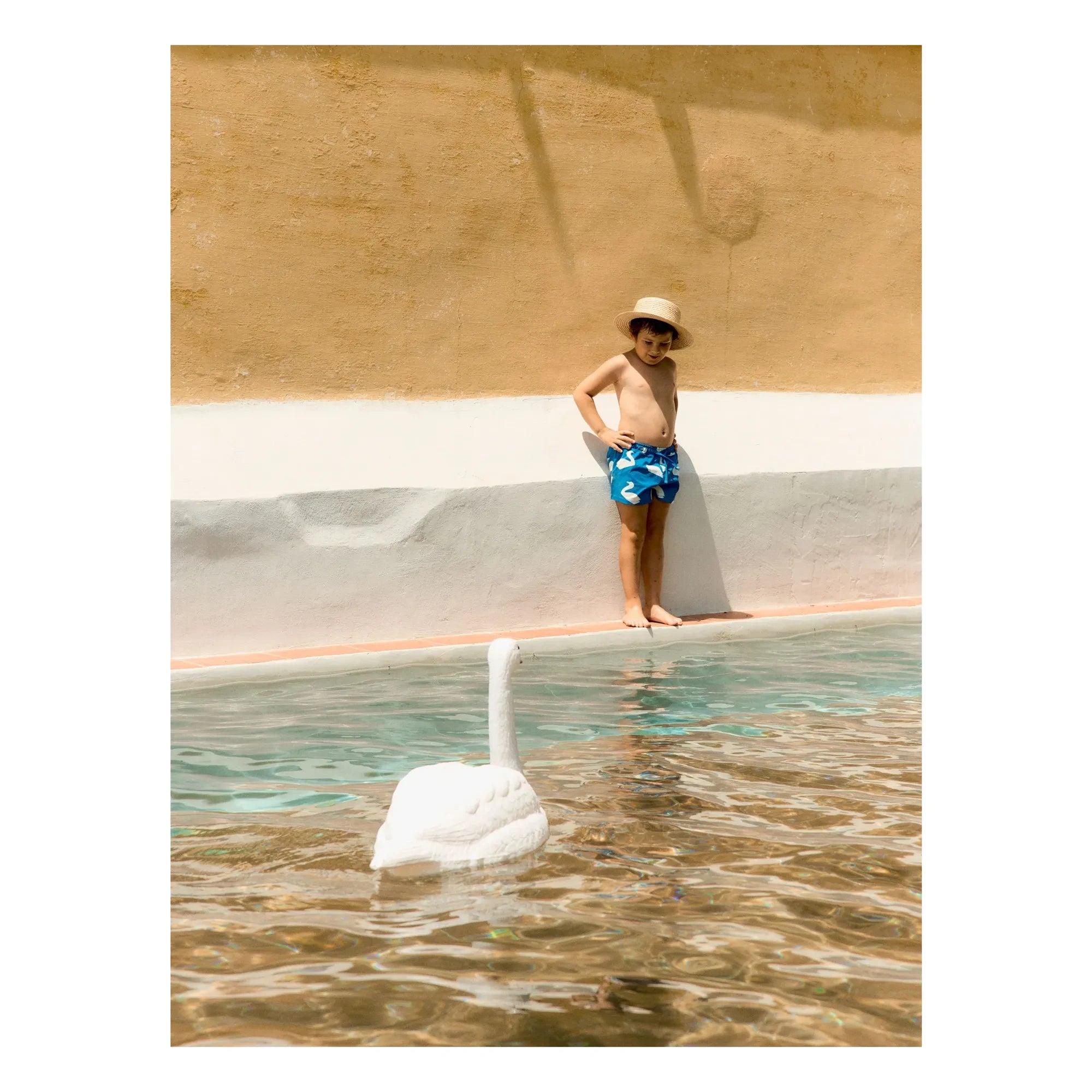 Tinycottons - Badeshorts mit blauen Schwänen