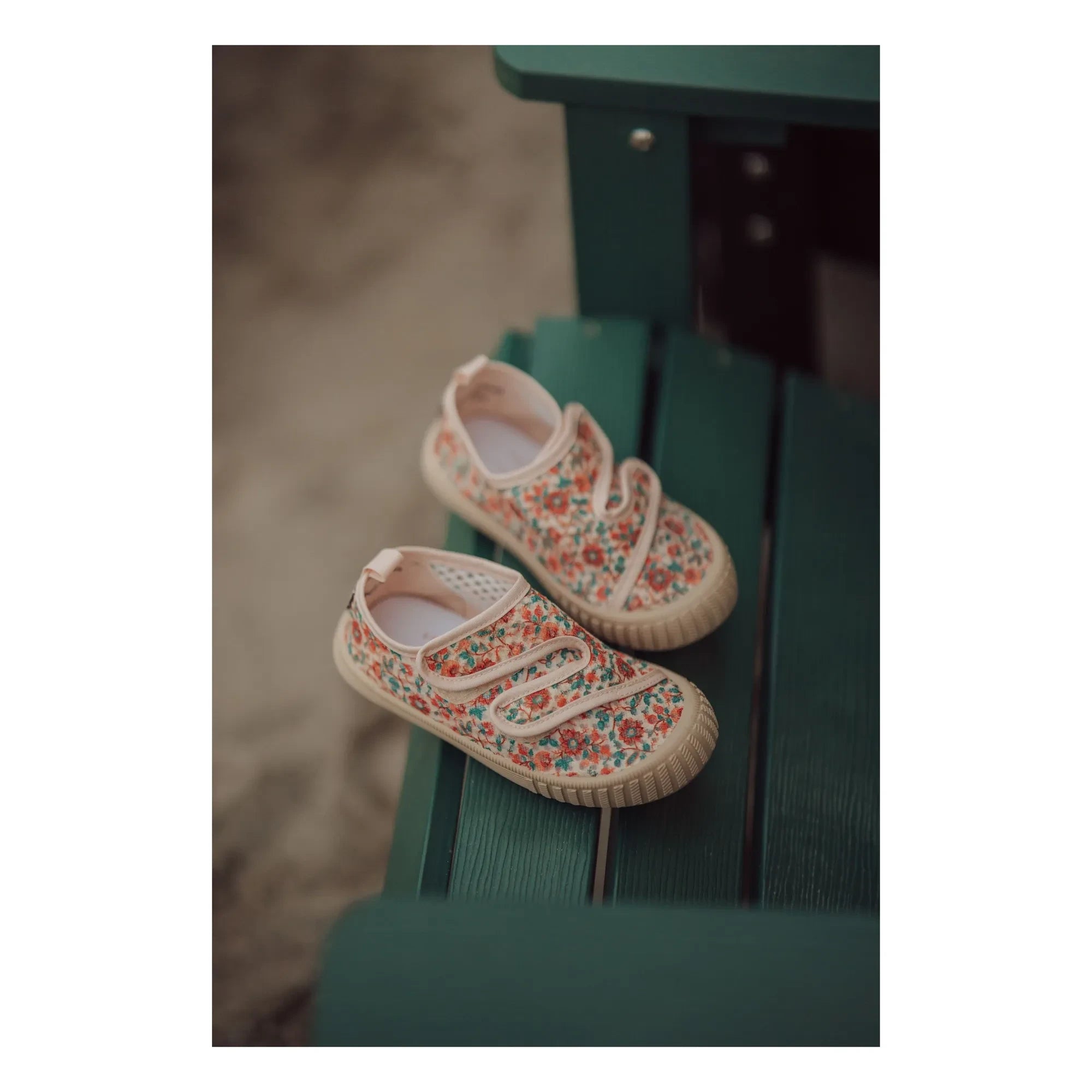 Grech & Co - Flowery Play Sneaker aus recycelten Fasern | Ecru