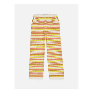 Scotch & Soda – Hose mit Lurex-Netzstreifen | Gelb
