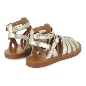 Pom d'Api - Gladiator-Sandalen Plagette | Silber