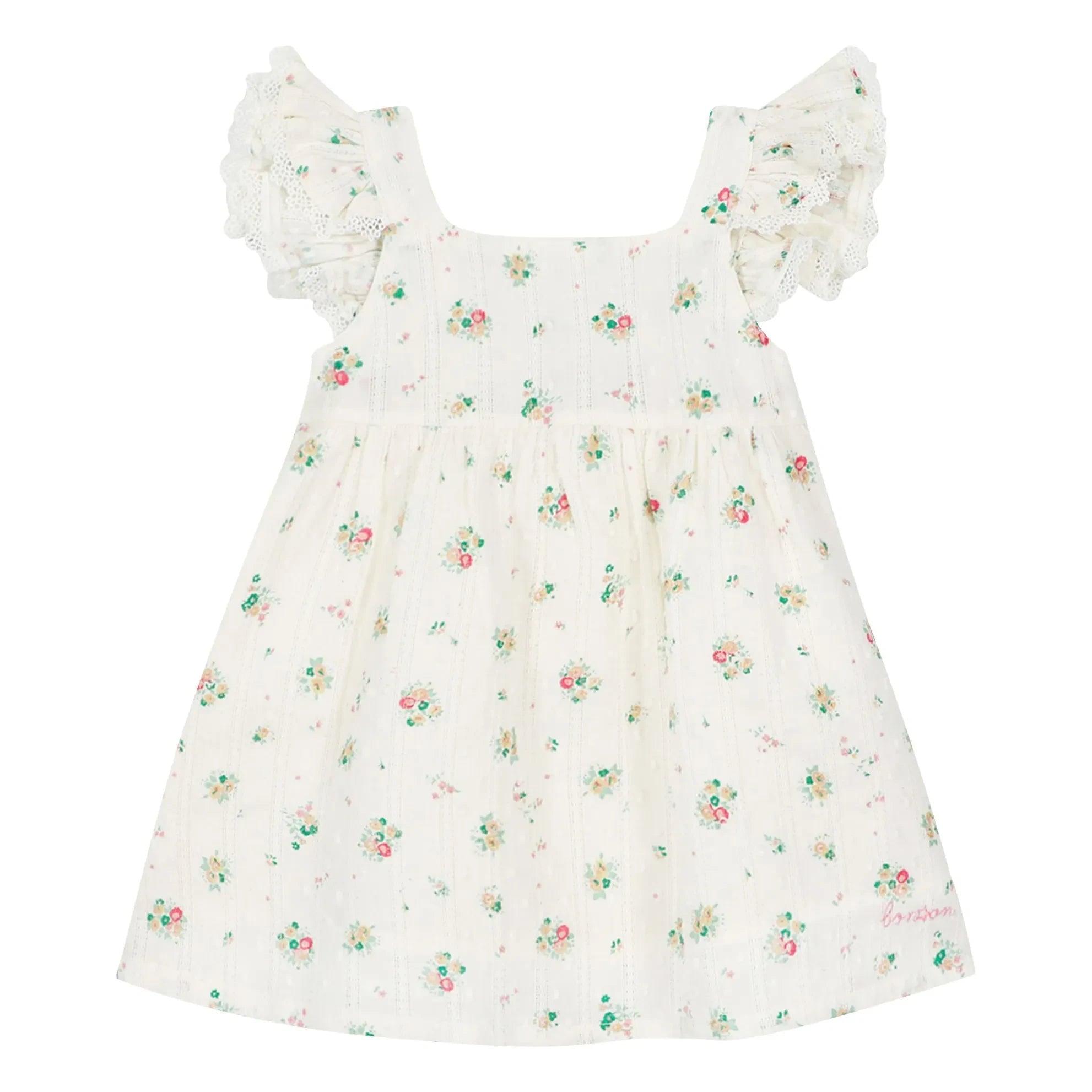 Bonton - Pointelle Nadine Bukett-Kleid | Weiß