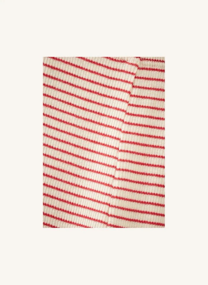 Karamell - Judd Streifen Leggings | Rot