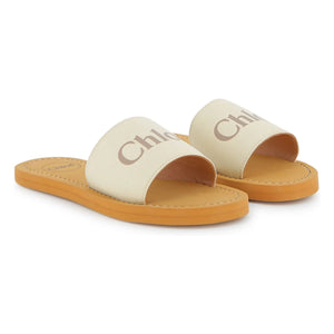 Chloé - Logo-Sandalen | Weiß