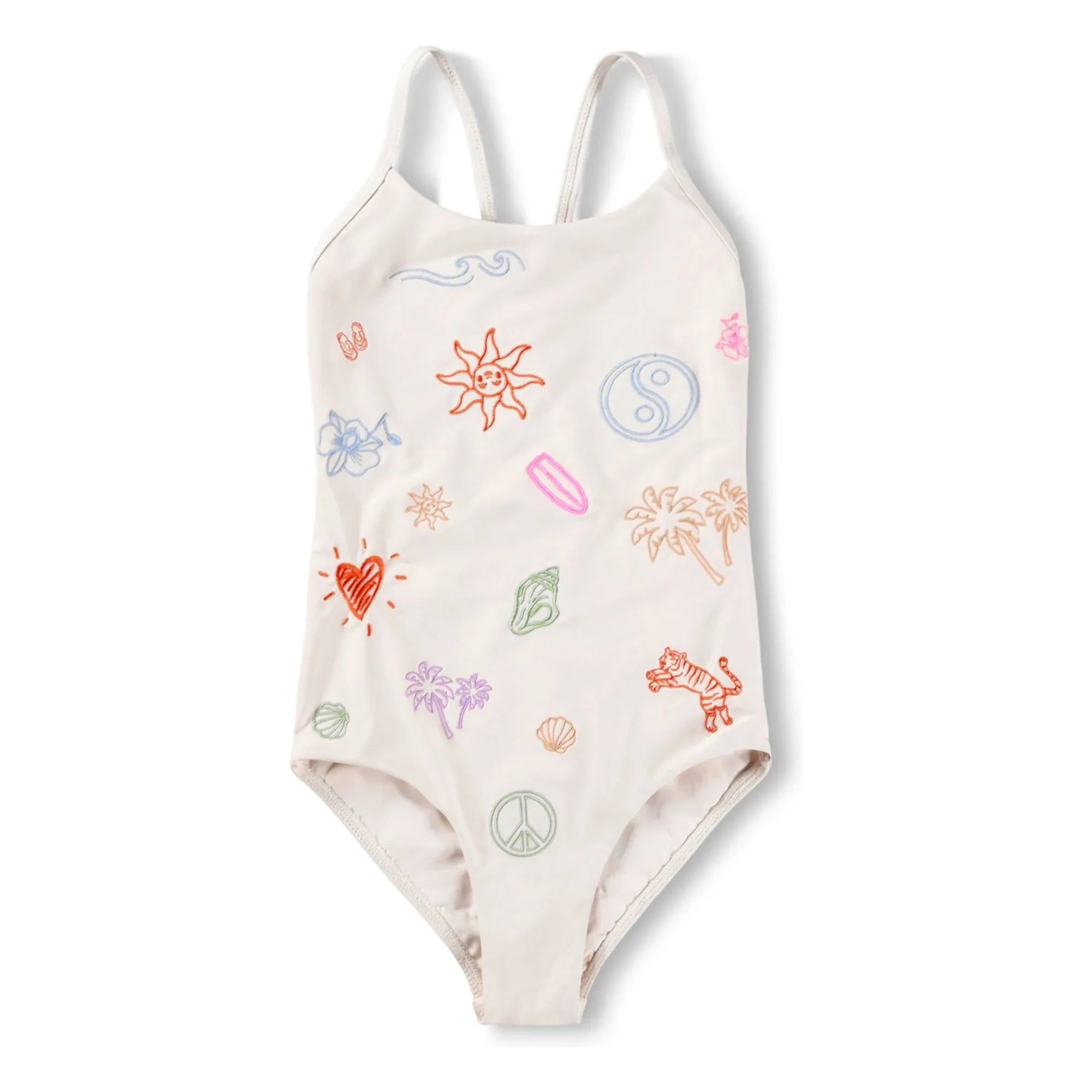 Molo - Nanna Minis Doodles Badeanzug aus recyceltem Material | Ecru