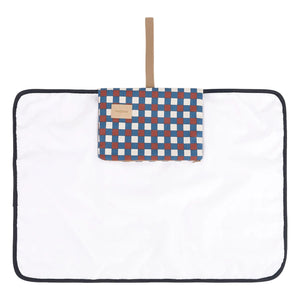 Nobodinoz - Hyde Park Mosaik Wickelunterlage Reise-Babymatte | Blau