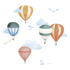 MIMI'lou - Einfache Heißluftballon-Aquarell-Aufkleber