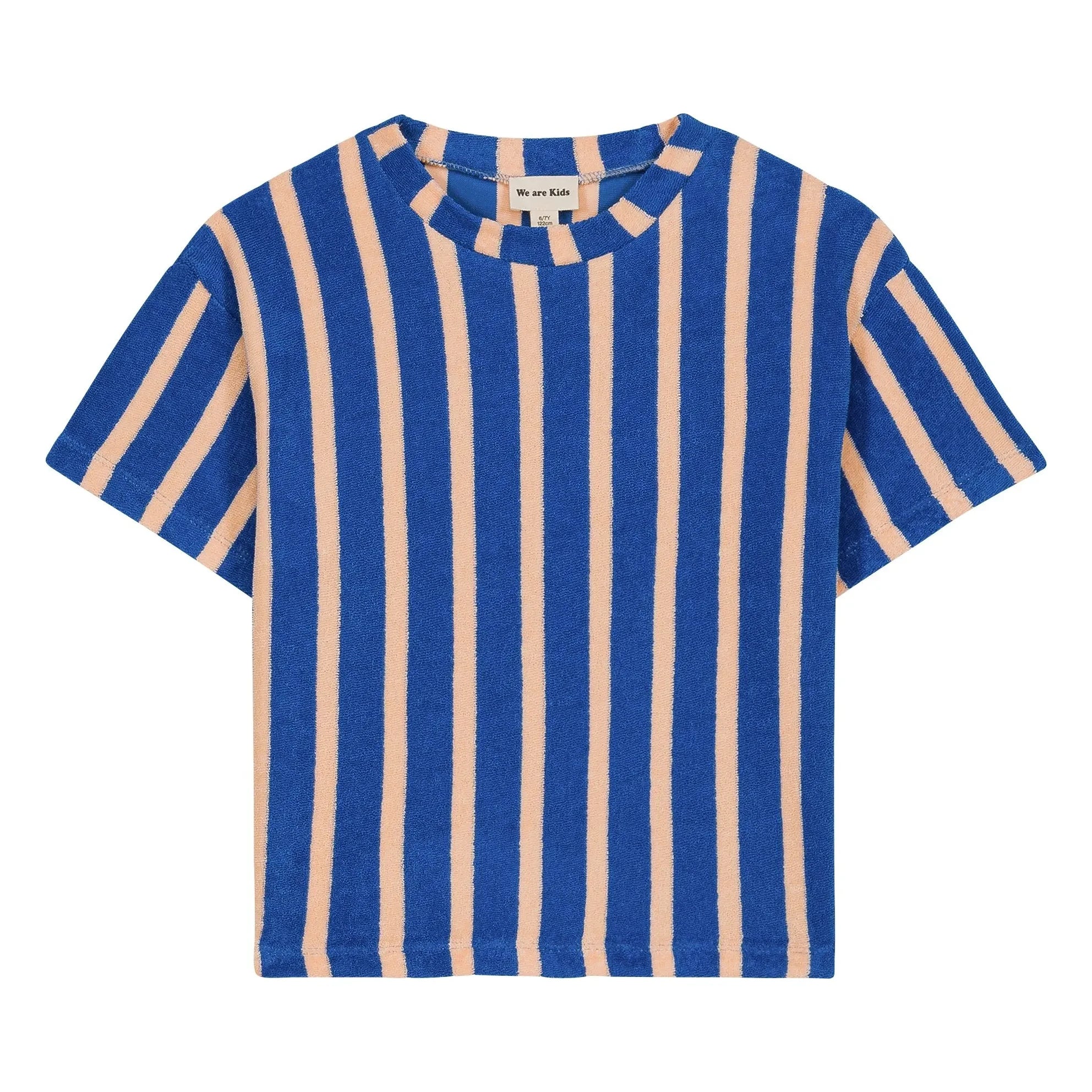 We Are Kids - Jordan Gestreiftes Bio-Baumwoll-T-Shirt | Blau