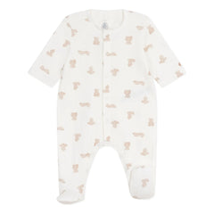 Petit Bateau - Dors Bien Oursons Bio-Baumwoll-Schlafanzug | Weiß