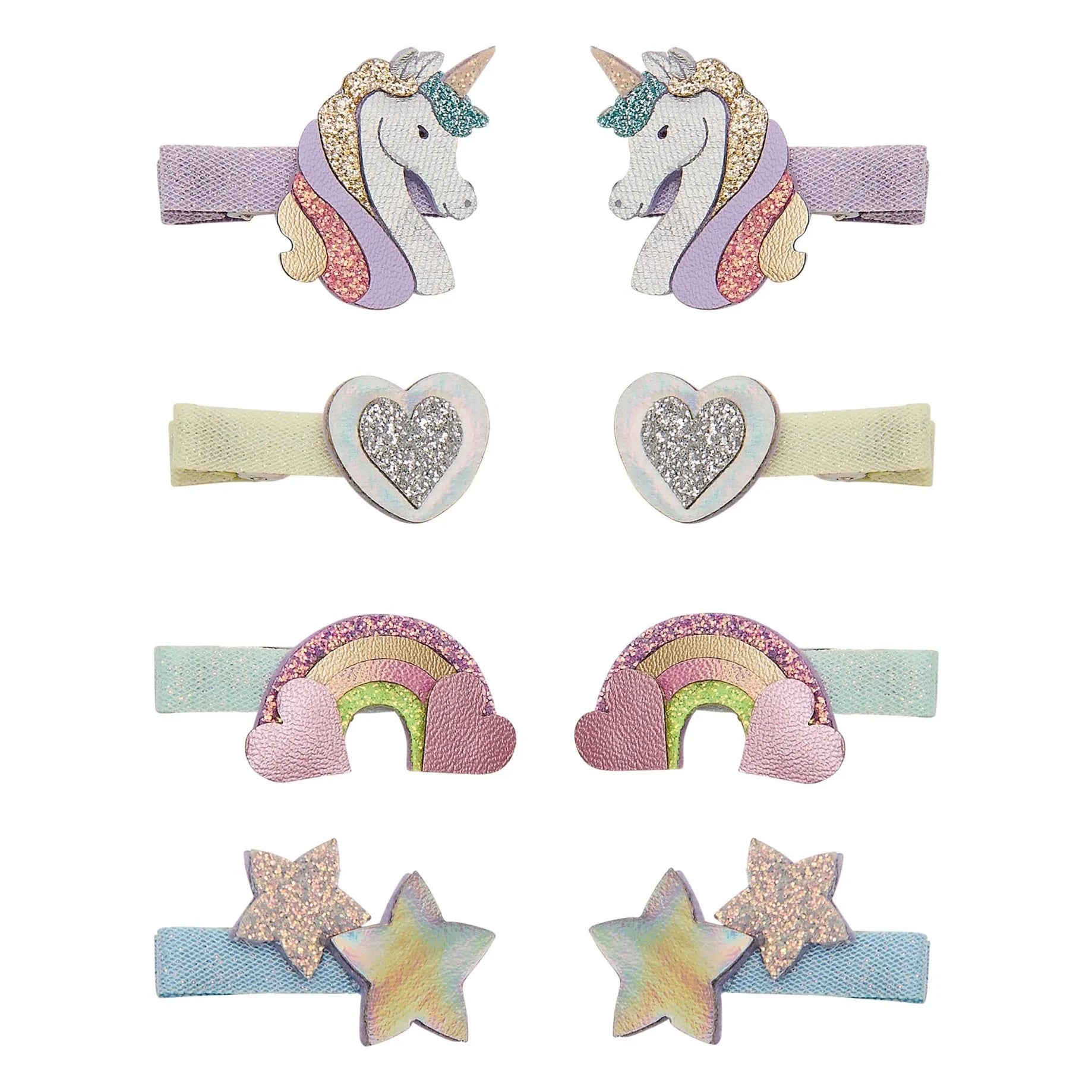 Mimi & Lula - 8-teiliges Mini-Einhorn-Haarspangen-Set | Flieder