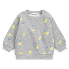 Bobo Choses - Organik pamuklu bisiklet yaka sweatshirt | Heather gri