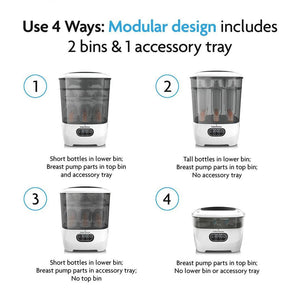 Baby Brezza Steriliser Dryer Advanced - Black & White-Sterilisers-Black & White- | Natural Baby Shower