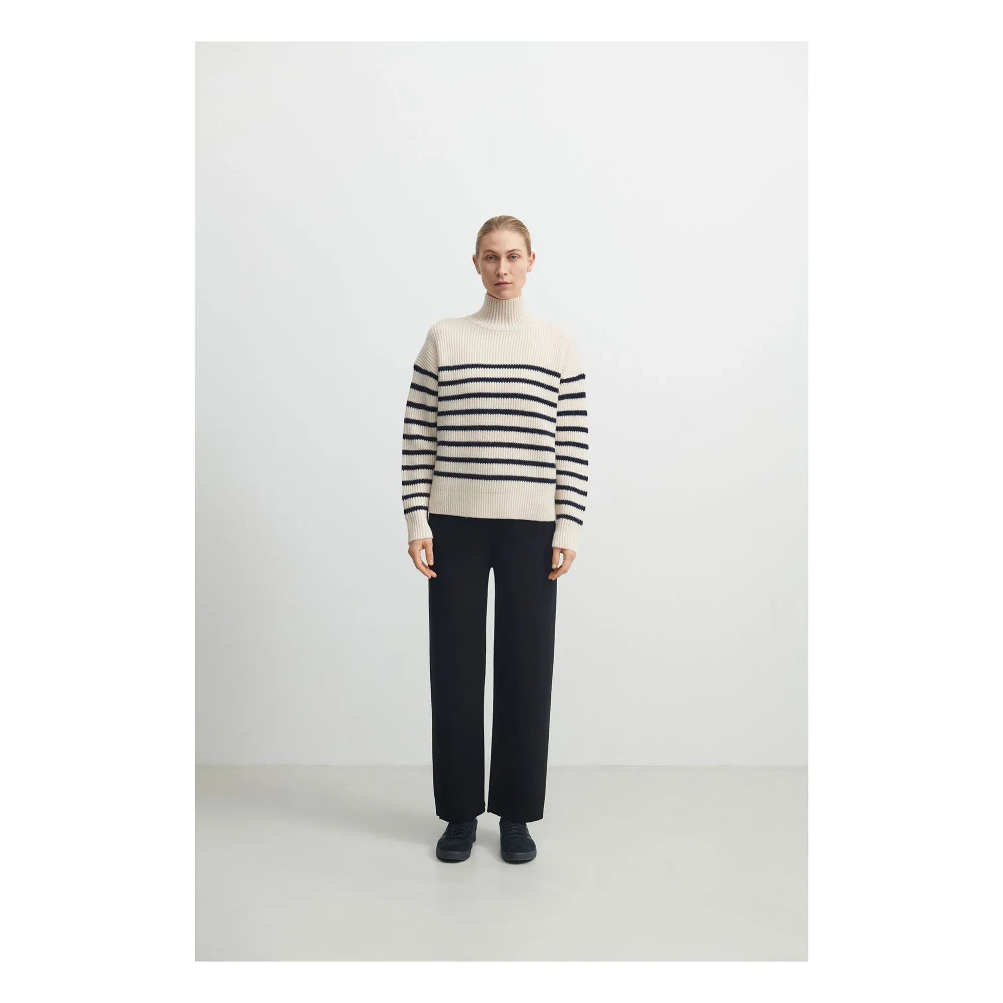 FUB - Wollpullover mit Marinemuster - Damenkollektion | Ecru