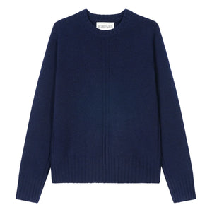 Bompard - Kaschmir-Rippstrickpullover mit Rundhalsausschnitt | Marineblau