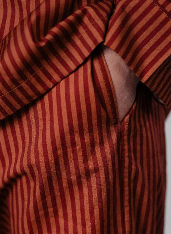 Pockies - Gestreifte Pyjamahose | Rot