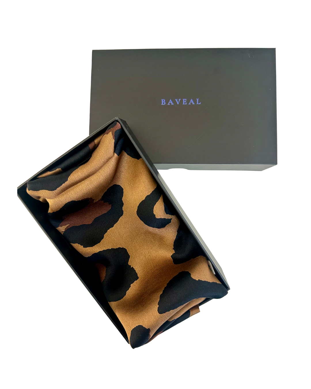 Baveal - Ambre Noir 100% Maulbeerseide Halstuch 65 cm