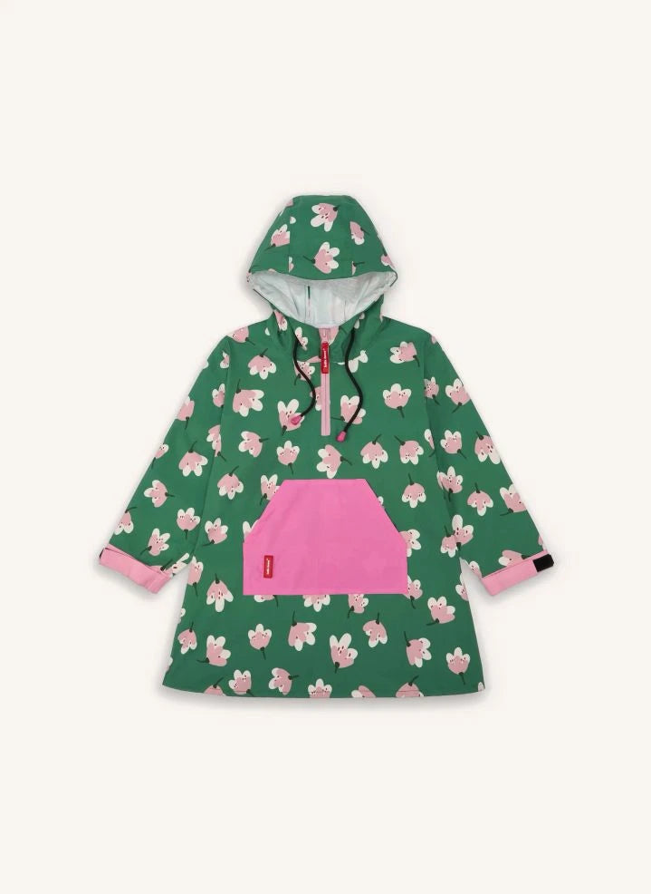 Hello Hossy - Blumenmuster Regenponcho | Grün