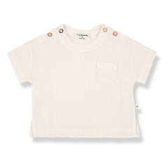 1+ in the family - Delion Waffle T-Shirt | Ecru