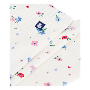 Petit Bateau - Blumen-Leggings | Weiß
