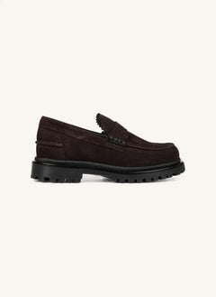 Angulus - Brown Süet Loafer Mokasenler
